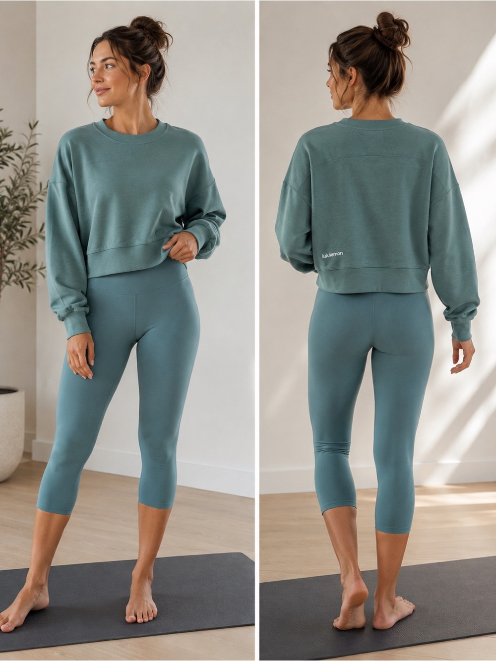 Lululemon Perfectly Oversized Cropped Crew *Softstreme™
Tidewater Teal size 2